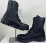USGI Men's USN Black Leather Steel-Toe Safety Work Combat Boot | 11 Wide