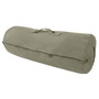 Heavy-Duty Canvas Duffle Bag W/Zipper, Travel Duffel  21" x 36" OD Green  NEW