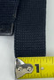 USGI Standard Web Belt 43" x 1.25" Black Webbing w/Black Buckle & Tip EUC
