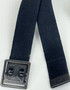 USGI Standard Web Belt 43" x 1.25" Black Webbing w/Black Buckle & Tip EUC