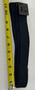 USGI Standard Web Belt 43" x 1.25" Black Webbing w/Black Buckle & Tip EUC