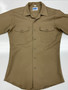 USN Men's US Navy Service Khaki Short Sleeve Uniform Shirt Sz Small USED