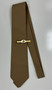 USMC Marine Corps Four-in-Hand Khaki Tie & 2-Tone Tie Clasp Set | New
