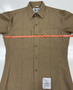 USGI Men's USMC Khaki Long Sleeve Service Shirt Size: 15.5x33 Charlie Uniform