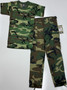 Kids Pants & T-Shirt Set - Military Style BDU, BOYS Sz 12 Woodland Camo, Rothco