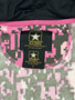 Women's Small US Army Pink Digital Camo w/Black Accents Full Zipper Hoodie NEW