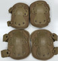 HWI NG Coyote Brown Military Tactical Knee Pads & Elbow Pads Complete Set USED