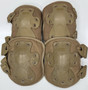 HWI NG Coyote Brown Military Tactical Knee Pads & Elbow Pads Complete Set USED