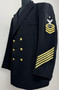 Vintage USGI US Navy Service Dress Blue Uniform Coat Men's 48-REG CPO Jacket EUC