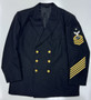 Vintage USGI US Navy Service Dress Blue Uniform Coat Men's 48-REG CPO Jacket EUC