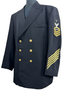Vintage USGI US Navy Service Dress Blue Uniform Coat Men's 48-REG CPO Jacket EUC