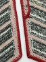 US Marine Corps Male Service Stripe - USMC 4-Stripes Green on Red, Pair, Patches
