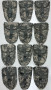 LOT OF 12 USGI Military MOLLE ACU Camo Entrenching E-Tool Case Dump Pouch EUC