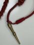 USGI US Army Belgian Fourragère Shoulder Cord  Red & Green w/Brass Tip EUC