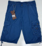 Men's Size 34 Royal Blue Fashion Cargo Shorts 100% Cotton NOS