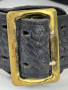 Vintage Black Leather Basketweave 2.25" Duty Belt - Mirage USA - Size 36