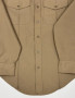 USGI Men's Creighton Khaki Long Sleeve Dress Shirt Size: 15.5x35 USED