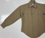 USGI Men's Creighton Khaki Long Sleeve Dress Shirt Size: 15.5x35 USED