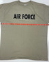 USAF Tan T-Shirt w/Black "Air Force" Letters | Large | NEW