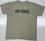 USAF Tan T-Shirt w/Black "Air Force" Letters | Large | NEW