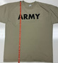 Army Tan PT T-Shirt w/Black "Army" Letters Size Large  NEW