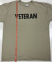 Veteran Tan PT T-Shirt w/Black "VETERAN" Letters Size Large  NEW