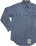 Vintage 1990's USGI US Navy Men's Chambray Utility Work Shirt Blue Military USN Issued