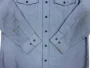 Vintage 1990's USGI US Navy Men's Chambray Utility Work Shirt Blue Military USN Issued