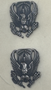Lot of 2 USAF US AIR FORCE ROTC B.O.S. INSIGNIA / PINS | NSN 8455006762624 NOS