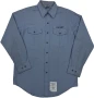 Vintage 1990's USGI US Navy Men's Chambray Utility Work Shirt Blue Military USN Issued
