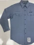 Vintage 1990's USGI US Navy Men's Chambray Utility Work Shirt Blue Military USN Issued
