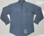 Vintage 1990's USGI US Navy Men's Chambray Utility Work Shirt Blue Military USN Issued