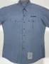 Vintage 1990's USGI US Navy Men's Chambray Utility Work Shirt Blue Military USN Issued