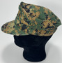 USGI USMC 8 Point Utility Cover, Woodland MARPAT Hat Marine's Cap USED | Med