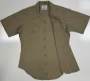 USGI Vintage US Navy Creighton Tan Short-Sleeve Button-Up Shirt Men's Size 16ML