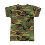 Kid's Woodland Camo Short Sleeve Military T-Shirt | 6703