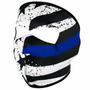 THIN BLUE LINE FULL MASK WNFM119 Motorcycle Biker Ski Neoprene FULL Face Mask Reversible