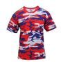 RED WHITE & BLUE CAMO T-SHIRT