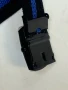 BLACK & BLUE LINE Web Belt with Black Tip & Buckle | SZ 54 x 1.25 inches New