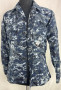 USGI Men's Small Short NWU Navy Blue Digital Camo BDU Shirt Button-Up Coat