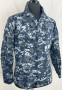 USGI Men's Small Short NWU Navy Blue Digital Camo BDU Shirt Button-Up Coat