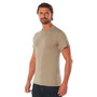 Khaki Solid Color Short Sleeve Crew Neck T-Shirt | Poly/Cotton Blend 6763 Khaki Solid Color Short Sleeve Crew Neck T-Shirt | Poly/Cotton Blend 6763