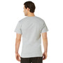 Heather Grey Solid Color Short Sleeve Crew Neck T-Shirt | Poly/Cotton Blend