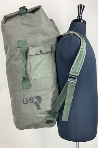 USGI Military Top-Loading Duffel Bag Army OD Green Duffle Backpack