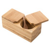  Bamboo Spice Salt & Pepper Box Magnetic Hinged Lid Pot Includes Spoons