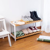 2 Tier Bamboo Shoe Rack 