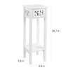 Vencier Provence Fretwork French Inspired Hallway Tall Narrow Side Table Bedside Unit in MDF