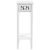 Vencier Provence Fretwork French Inspired Hallway Tall Narrow Side Table Bedside Unit in MDF