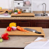 Set of 2 Bamboo Chopping Board Induction Ceramic Hob 