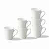  6X White Latte Coffee Cups (285ml)